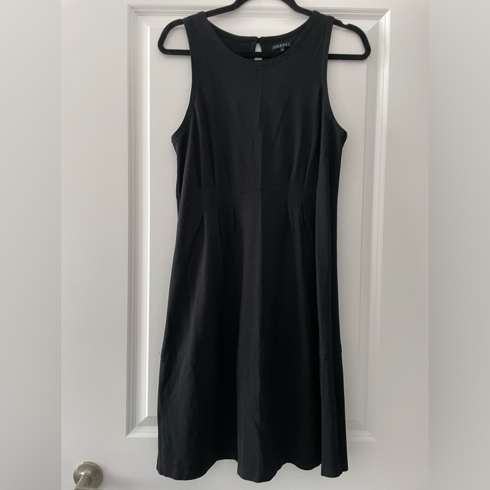 Theory Size L Sleeveless Cadence Downtown Mini Dress in Black